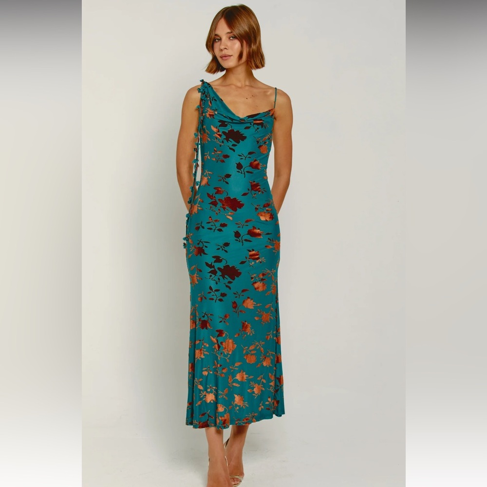 Floral Teal Dress